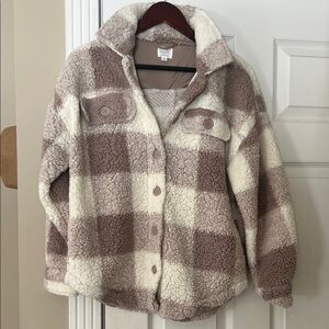 Cozy Plaid Sherpa Jacket